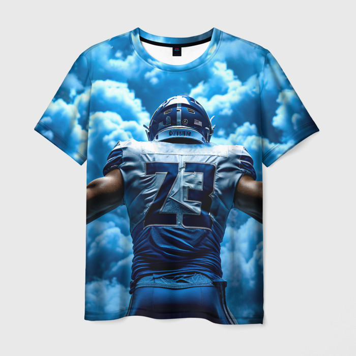 Мужская футболка 3D Лайнбекер и синий дым фото