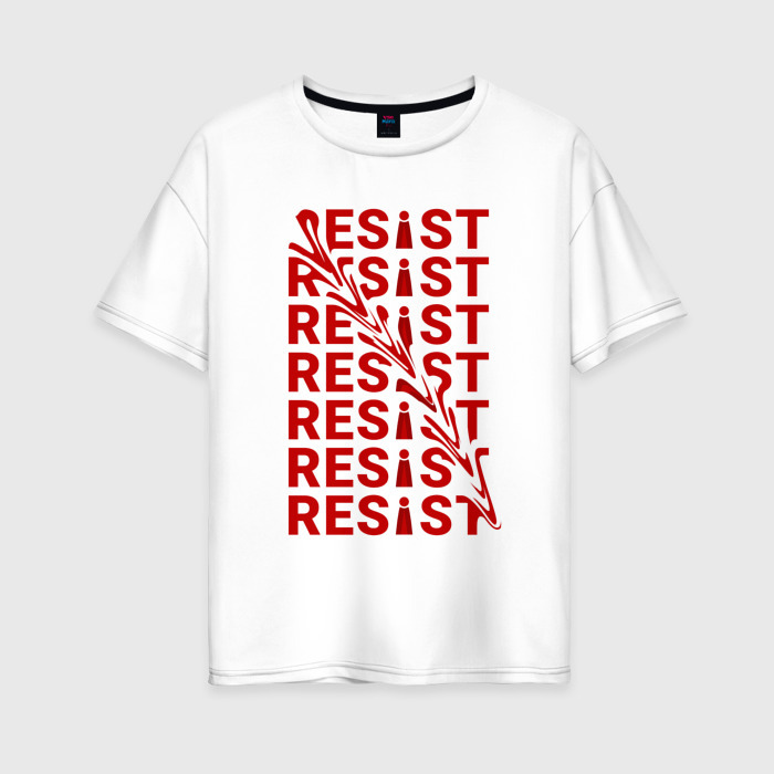 Женская футболка хлопок Oversize Resist   Рассказ служанки фото