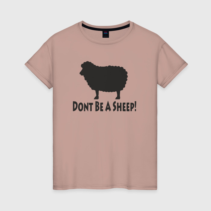 Женская футболка хлопок Не будь овцой фото