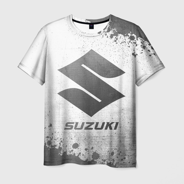 Мужская футболка 3D Suzuki   white gradient фото