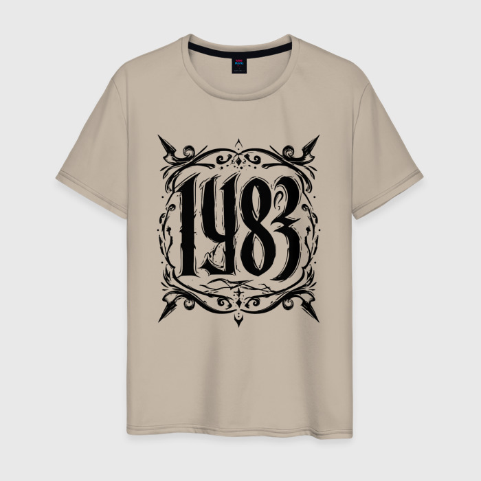 Мужская футболка хлопок Витражный стиль 1983 фото