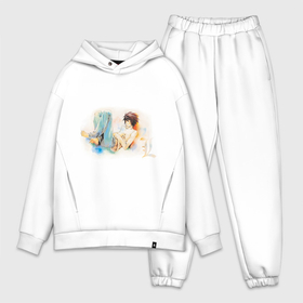 Мужской костюм хлопок OVERSIZE с принтом Death Note L в городе Новоалтайск,  |  | anime | death note | deathnote | аниме | анимэ
