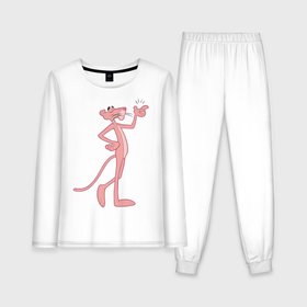 Женская пижама с лонгсливом хлопок с принтом PinkPanther в Петрозаводске,  |  | pink panther | розовая пантера