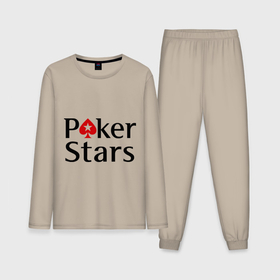 Мужская пижама с лонгсливом хлопок с принтом Poker Stars в городе Новоалтайск,  |  | pokerstars