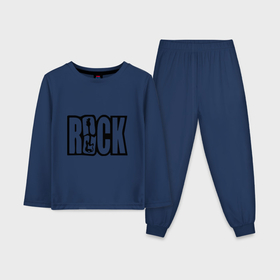 Детская пижама с лонгсливом хлопок с принтом Rock Logo в Ухте,  |  | гитара