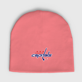 Женская шапка демисезонная с принтом Washington Capitals ,  |  | washington capitals | вашингтон капиталс | лига | нхл | хокей | хоккей