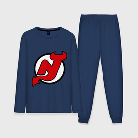Мужская пижама с лонгсливом хлопок с принтом New Jersey Devils в Санкт-Петербурге,  |  | национальная хоккейная лига | нхл | нью джерси девилс