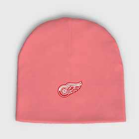 Женская шапка демисезонная с принтом Detroit Red Wings ,  |  | Тематика изображения на принте: hockey | nhl | лига | нхл | хокей | хоккей | хоккейная лига