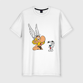 Мужская футболка премиум с принтом астерикс 6 в Тюмени, 92% хлопок, 8% лайкра | приталенный силуэт, круглый вырез ворота, длина до линии бедра, короткий рукав | астерикс | астерикс и обеликс | обеликс
