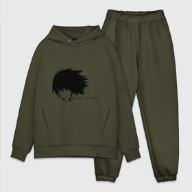 Мужской костюм хлопок OVERSIZE с принтом DeathNote  L (3) в Кировске,  |  | anime | death note | deathnote | аниме