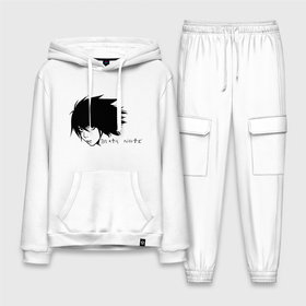 Мужской костюм хлопок с толстовкой с принтом DeathNote  L (3) в Новосибирске,  |  | anime | death note | deathnote | аниме
