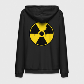 Мужская толстовка на молнии хлопок с принтом Радиоактивность в Белгороде,  |  | знак радиации | предупреждение | радиация | радиоактивность | угрозы