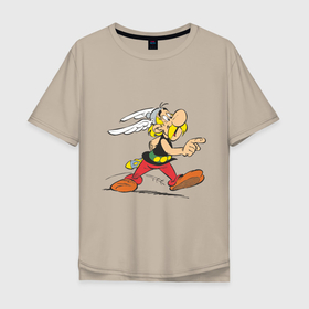 Мужская футболка хлопок Oversize с принтом Астерикс в Кировске, 100% хлопок | свободный крой, круглый ворот, “спинка” длиннее передней части | астерикс | обеликс