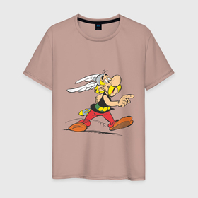 Мужская футболка хлопок с принтом Астерикс , 100% хлопок | прямой крой, круглый вырез горловины, длина до линии бедер, слегка спущенное плечо. | астерикс | обеликс