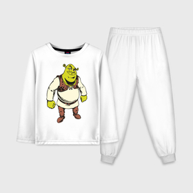 Детская пижама с лонгсливом хлопок с принтом Shrek 3 в Курске,  |  | Тематика изображения на принте: shrek | шрек