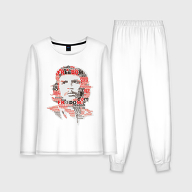 Женская пижама с лонгсливом хлопок с принтом Che Guevara 3 ,  |  | гевара | куба | революция | свобода | че