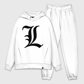 Мужской костюм хлопок OVERSIZE с принтом Death Note – Тетрадь Смерти в Кировске,  |  | anime | death note | анимэ