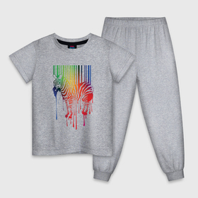 Детская пижама хлопок с принтом Color zebra в Белгороде, 100% хлопок |  брюки и футболка прямого кроя, без карманов, на брюках мягкая резинка на поясе и по низу штанин
 | Тематика изображения на принте: 