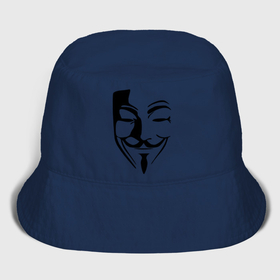 Мужская панама хлопок с принтом Вендетта маска в Белгороде,  |  | вендета | вендетта | вендетта маска | маска | натали портман | революция | хьюго уивинг | человек в маске