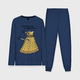 Мужская пижама с лонгсливом хлопок с принтом Далек из сериала Доктор Кто в Белгороде,  |  | doctor | doctor who | exterminate | доктор | доктор кто