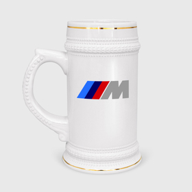 Кружка пивная с принтом BMW M в Новосибирске,  керамика (Материал выдерживает высокую температуру, стоит избегать резкого перепада температур) |  объем 630 мл | bmw | joy | toplanding | авто | автобренды | бмв | бэха | логотип бмв
