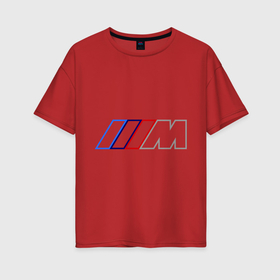 Женская футболка хлопок Oversize с принтом BMW Motor Contur в Белгороде, 100% хлопок | свободный крой, круглый ворот, спущенный рукав, длина до линии бедер
 | bmw | joy | motosport | авто | автобренды | бмв | бэха | логотип бмв | мотоспорт