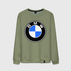 Мужской свитшот хлопок с принтом Logo BMW в Тюмени, 100% хлопок |  | автобренды | автомобильные | бмв | лого | машина | тачка