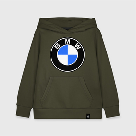 Детская толстовка хлопок с принтом Logo BMW , 100% хлопок | Круглый горловой вырез, эластичные манжеты, пояс, капюшен | автобренды | автомобильные | бмв | лого | машина | тачка
