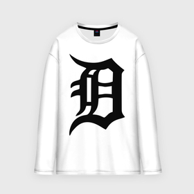 Женский лонгслив oversize хлопок с принтом Detroit tigers в Санкт-Петербурге,  |  | eminm | slim shady | еминем | реп | репчик | рэп