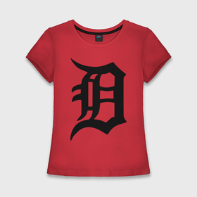 Женская футболка хлопок Slim с принтом Detroit tigers в городе Новоалтайск,  |  | Тематика изображения на принте: eminm | slim shady | еминем | реп | репчик | рэп
