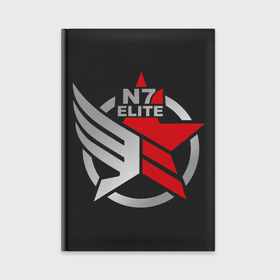 Ежедневник с принтом N7 Mass Effect в Петрозаводске,  |  | Тематика изображения на принте: n7 elite | видеоигры | играть | игроманам