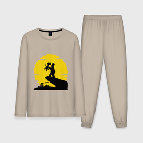 Мужская пижама с лонгсливом хлопок с принтом Homer  Bart в Тюмени,  |  | Тематика изображения на принте: гомер