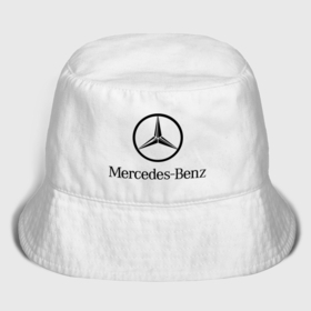 Мужская панама хлопок с принтом Logo Mercedes Benz в Новосибирске,  |  | mercedes | mercedes benz | логотип mercedes | логотип mercedes benz | логотип мерседерс бенс | мерен | мерседерс | мерседерс бенс