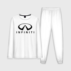 Мужская пижама с лонгсливом хлопок с принтом Infiniti logo в Новосибирске,  |  | infiniti автомобиль | автомобиль инфинити | инфинити | логотип infiniti | логотип инфинити