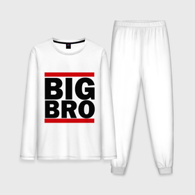 Мужская пижама с лонгсливом хлопок с принтом Big BRO в Кировске,  |  | big bro | биг бро | бро