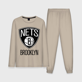 Мужская пижама с лонгсливом хлопок с принтом Nets Brooklyn в Кировске,  |  | бруклин
