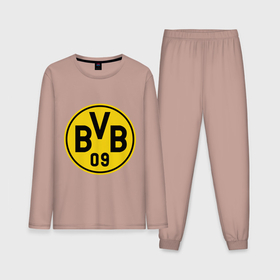 Мужская пижама с лонгсливом хлопок с принтом Borussia Dortmund ,  |  | боруссия | дортмунд