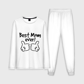 Мужская пижама с лонгсливом хлопок с принтом Best Mom ever самая лучшая мама в Петрозаводске,  |  | бест мам | мама | подарки родным | подарок маме