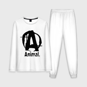 Мужская пижама с лонгсливом хлопок с принтом Спортивное питание Animal 2 в Курске,  |  | animal