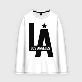 Мужской лонгслив oversize хлопок с принтом Los Angeles Star в городе Новоалтайск,  |  | la | la style | los andgeles | los angeles | rnd | star | usa | америка | город ангелов | города | лос анджелес | лос анжелес | лосанджелес | лосанжелес | рэп | страны | сша | штаты