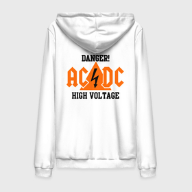 Мужская толстовка на молнии хлопок с принтом Adcd high voltage ,  |  | acdc | rock | блюз рок | рок | рок группа | рок н ролл | хард рок | эйсидиси