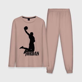 Мужская пижама с лонгсливом хлопок с принтом Michael Jordan в Екатеринбурге,  |  | Тематика изображения на принте: basketball | баскетбол | джордан | майкл джордан | спорт