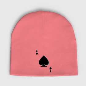 Мужская шапка демисезонная с принтом Пиковый туз ,  |  | игральные карты | карты | пики | покер | туз