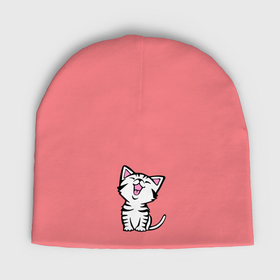 Мужская шапка демисезонная с принтом Милый котенок в Тюмени,  |  | Тематика изображения на принте: киса | котёнок | котик | кошки | милые | милый | милый котенок