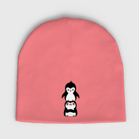 Мужская шапка демисезонная с принтом Пингвины в Тюмени,  |  | 14 февраля | влюбленным | пингвины | прикольные картинки