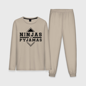 Мужская пижама с лонгсливом хлопок с принтом Ninjas In Pyjamas в Санкт-Петербурге,  |  | nip