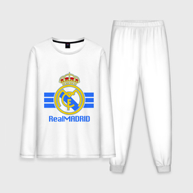 Мужская пижама с лонгсливом хлопок с принтом Real Madrid в Белгороде,  |  | 1902 | fc | footbal club | real madrid | лого | логотип | реал мадрид | спорт | футбол | футбольный клуб