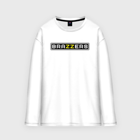 Мужской лонгслив oversize хлопок с принтом Brazzers в Белгороде,  |  | Тематика изображения на принте: brazzers