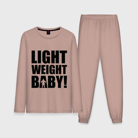 Мужская пижама с лонгсливом хлопок с принтом Light weight babby в Курске,  |  | baby | light | weight | вес | детка | крошка | легкий