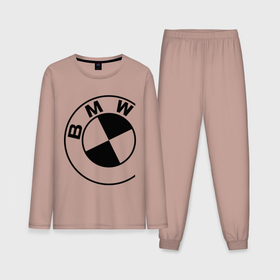 Мужская пижама с лонгсливом хлопок с принтом Бмв значок в Курске,  |  | bmw | logo | бмв | знак | логотип
